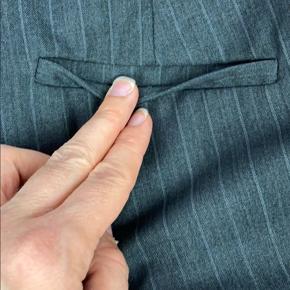 Calvin Klein Gray Pinstripe Dress Work Career Pant - Picture 6 of 11